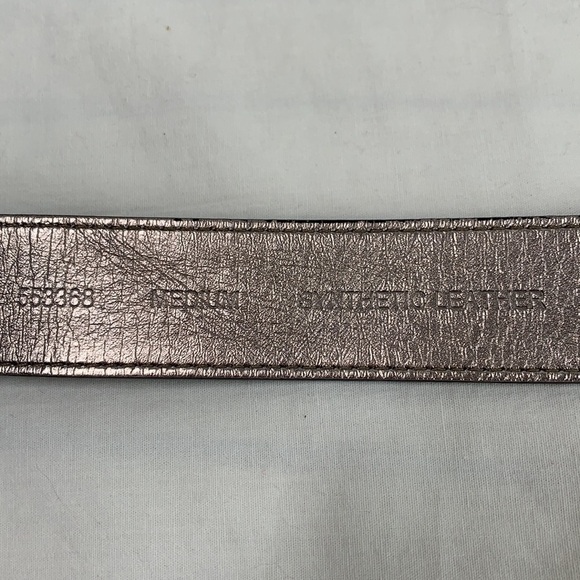 Michael Kors Reversible Belt - Black/Metallic Rose Gold Faux Leather, Sz Medium - Picture 3 of 10